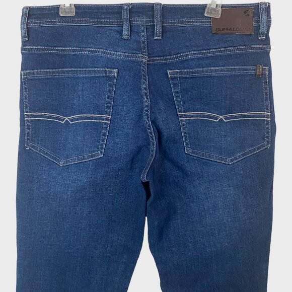 Buffalo David-Bitton Jackson Straight Stretch Jeans Mens 34X30 Medium Wash Denim - Picture 6 of 10